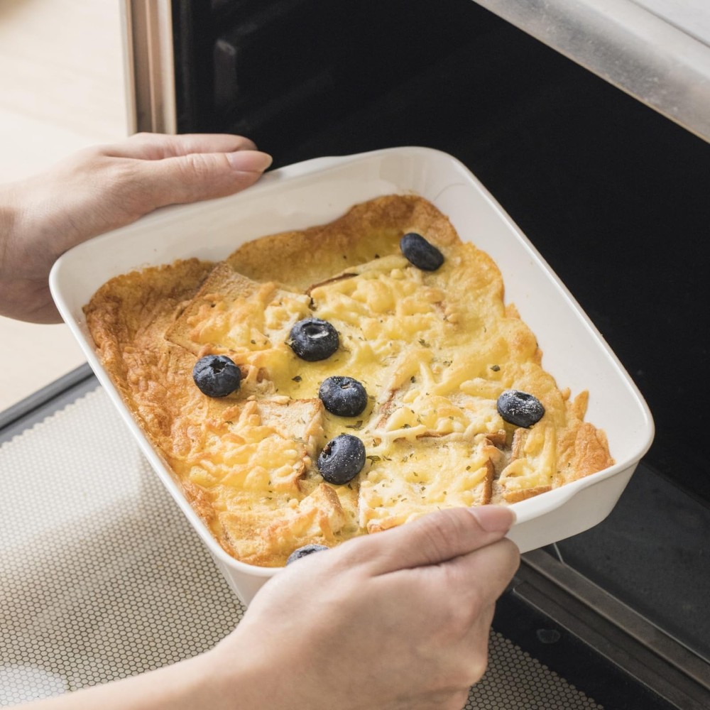 HOMBENE Baking Dish Set for 4, Ceramic Bakeware Sets with Handles, Casserole ...