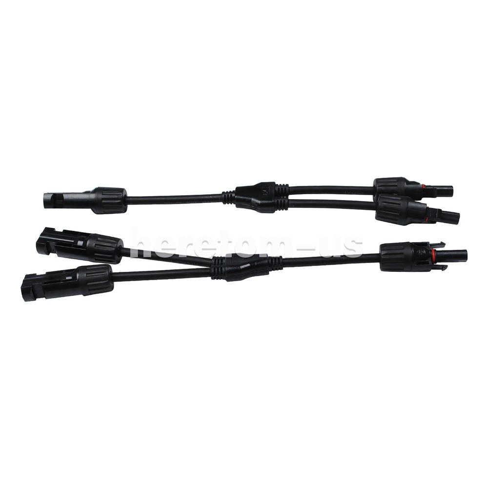 Solar Panel Y Branch Cable Connection Waterproof Adapter Connector Extension US