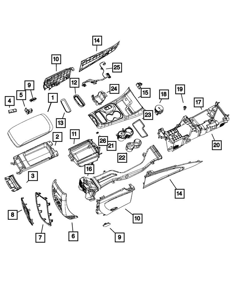 Genuine Mopar Hinge Cover 68213458AA