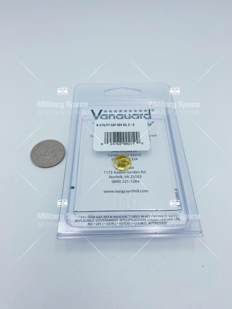 GENUINE U.S. NAVY CAP DEVICE: E5 PETTY OFFICER SECOND CLASS - SILVER