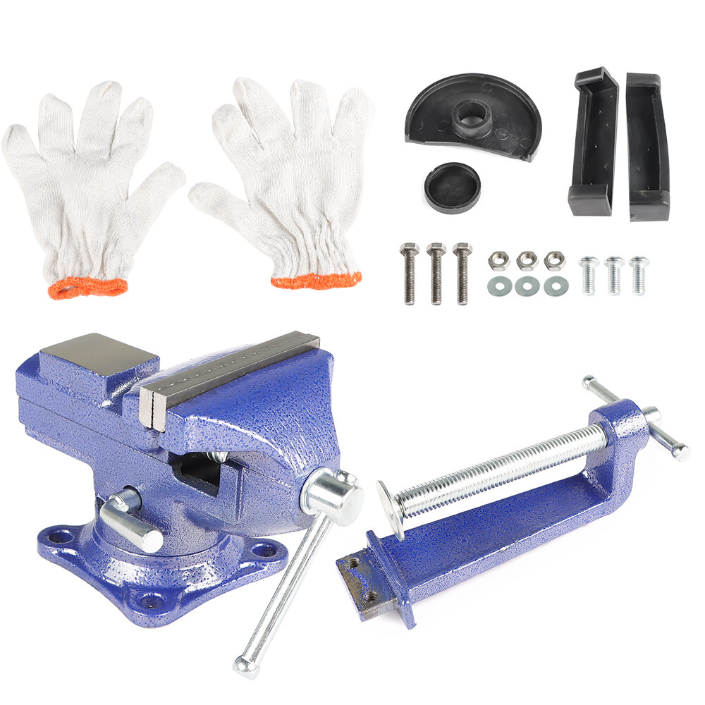 For Workbench 3.2" 2-In-1 Bench Vise Multi-Functional Portable 360° Swivel Base