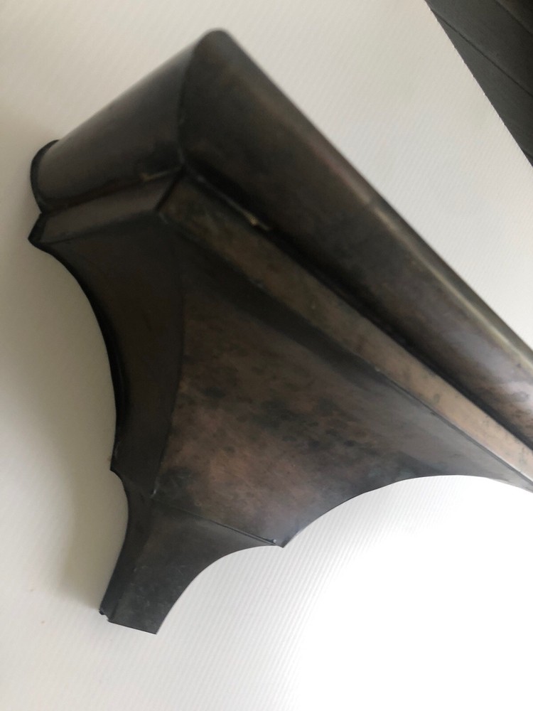 Vintage Architectural Distressed Tin Shelf.