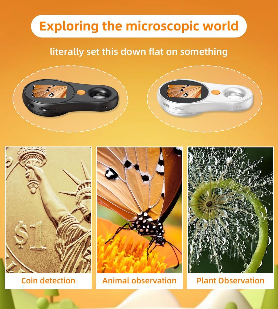 Digital Microscope Handheld 2.0 inch IPS Color ScreenPortable Digital Magnifying