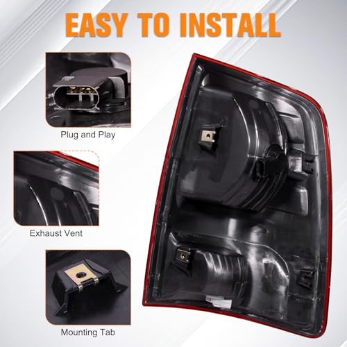 Tail Lights Assembly Compatible with 2009-2018 Dodge Driver and Passenger Side