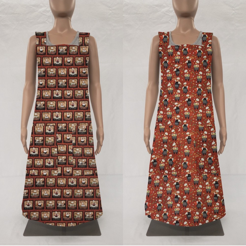 Fat Chefs Cross Back Apron (2 Patterns Available)