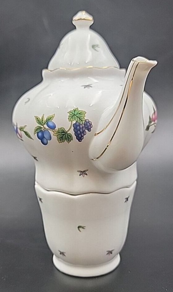 Fruit Basket Porcelain Tea For One Set - EUC
