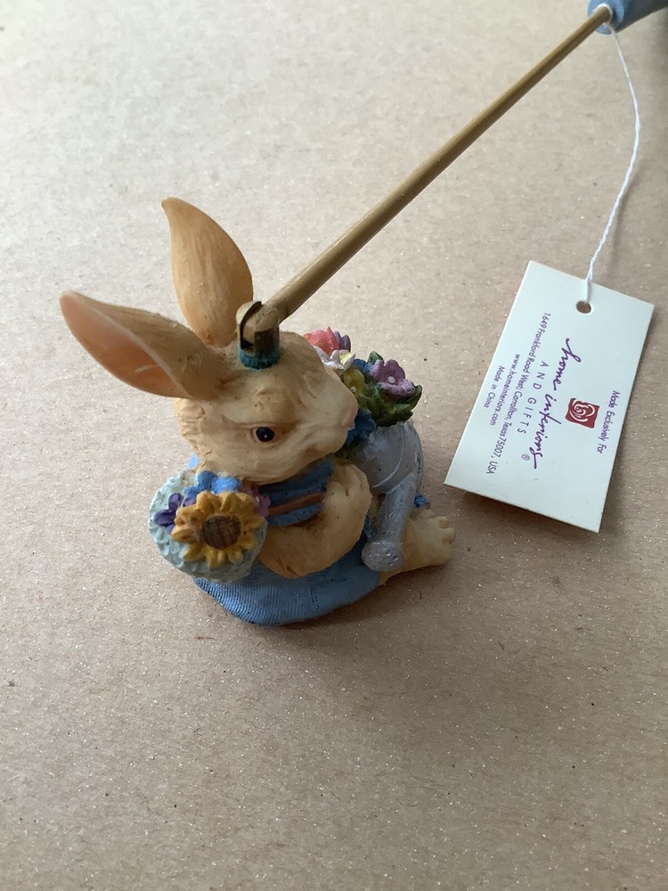 Candle Snuffer Bunny Rabbit With Blue Handle Home Interiors Spring Easter