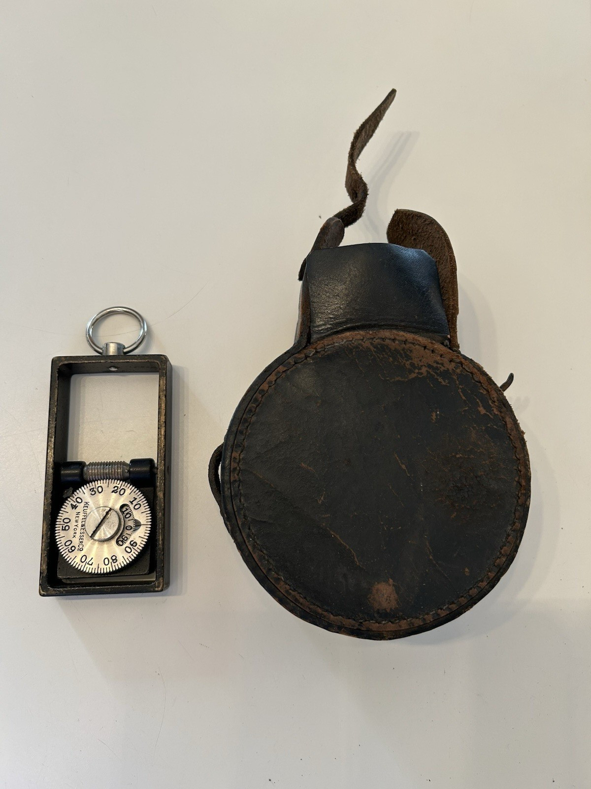 Keuffel & Esser Wagon Wheel Odometer With Original Leather Case - Circa 1890’s