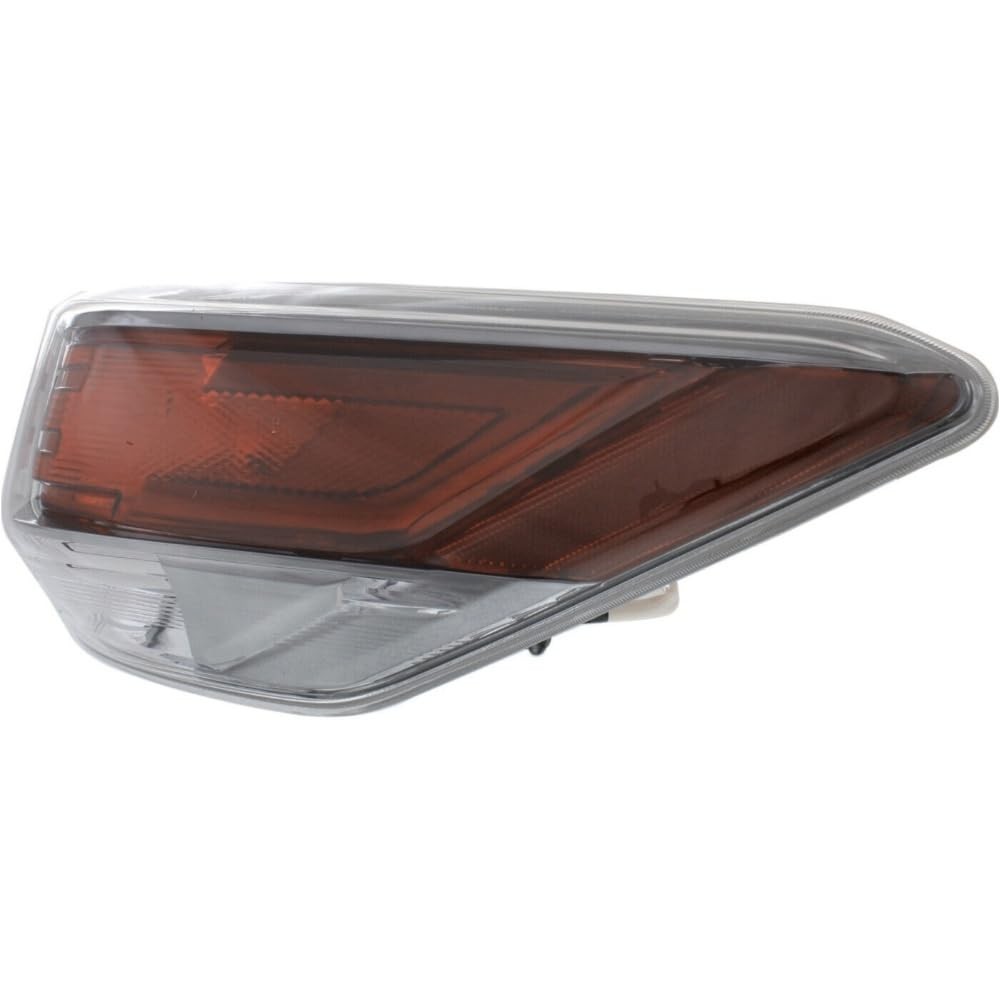 2pcs Taillight Driver Passenger Inner Outer Red Clear Lens Chrome Housing