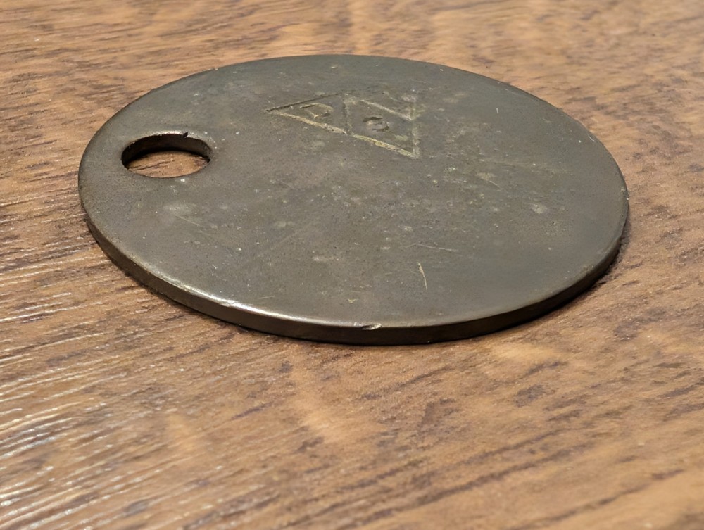 Early Miners Colliery Pit Check Tally Token marked 185