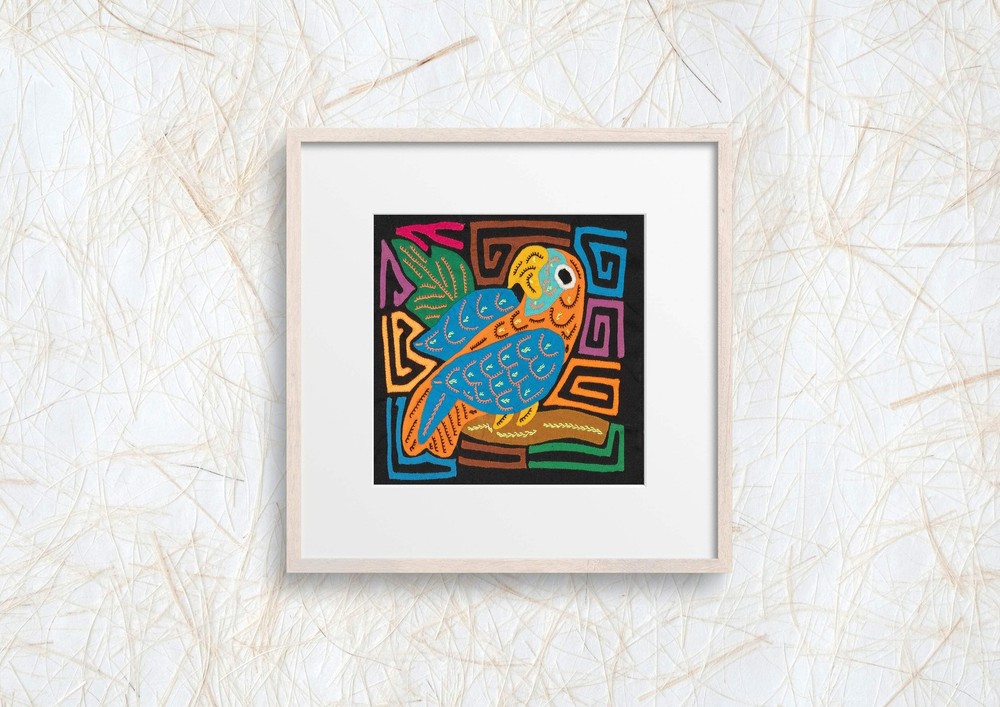 Multicolor Orange And Blue Molita