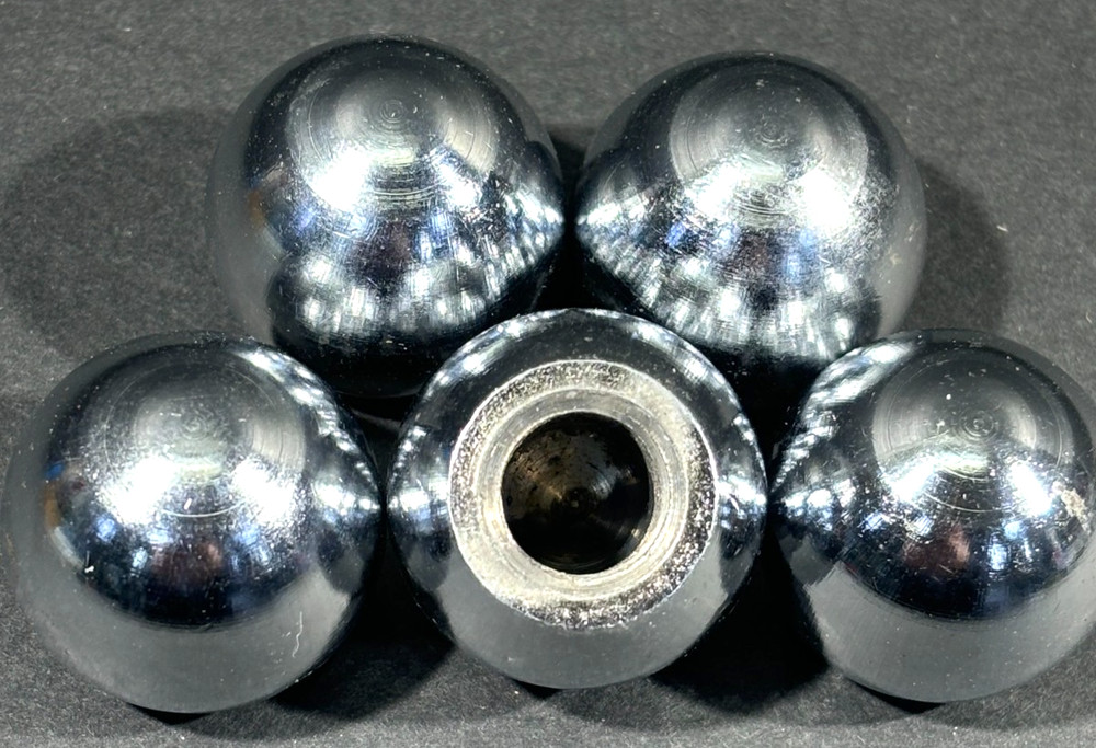 5- Square D Joystick Controller End Chrome Balls, Used, Free US Ship