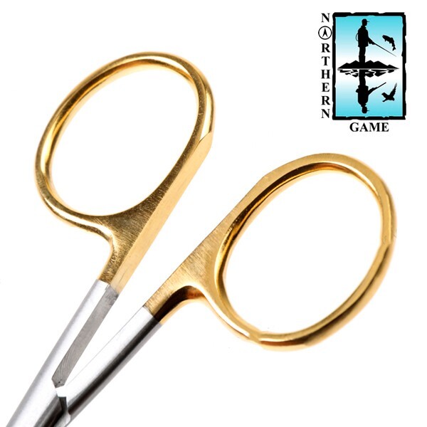 4 inch High Quality All Purpose Gold Loop Fly Tying Scissors - NEW