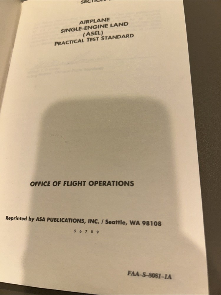 Private Pilot Practical Test Standards for Airplane (Single-Engine Land