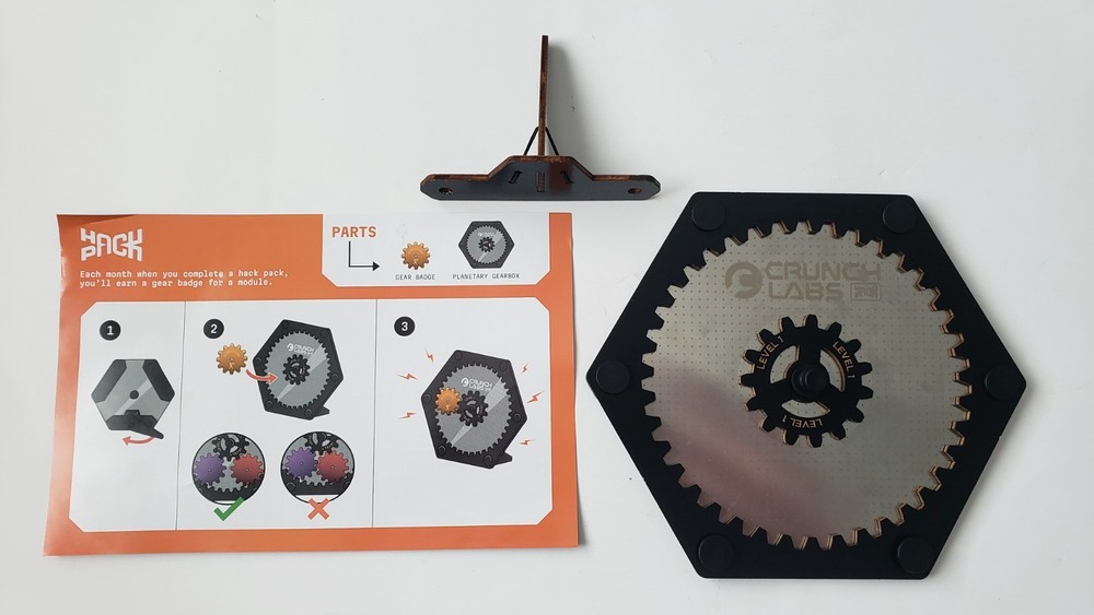 Mark Rober Hack Pack Replacement Gear Badge Stand without gears