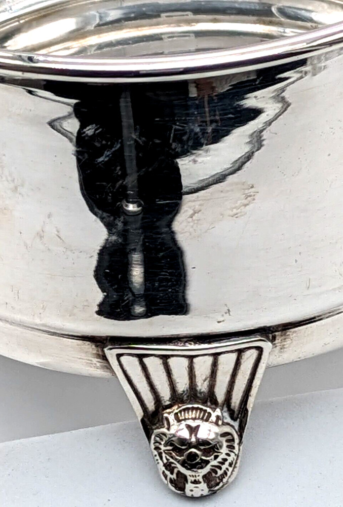 Large Silver Plated Footed Covered Handled Sugar Bowl