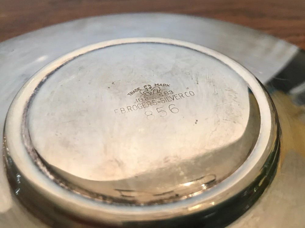 FB Rogers Silver co 1883 Double Sided Sauce Server No. 856 & Bottom Plate