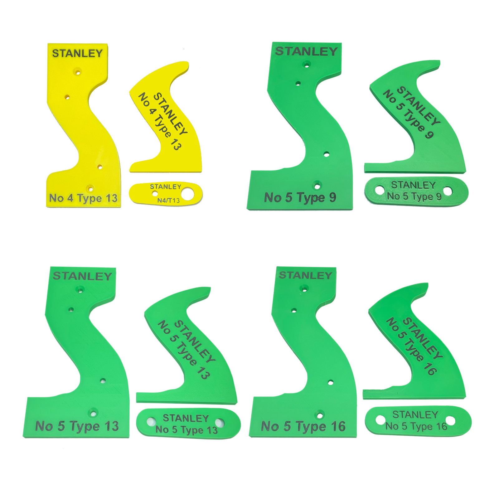 Stanley Hand Plane Tote Template 12-Piece Set for Woodworking