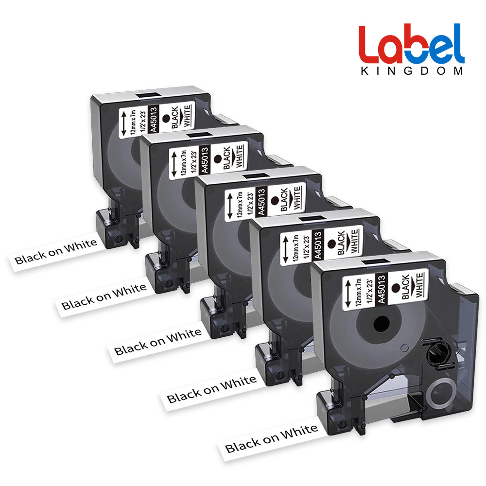 5 pk Refill Replace Dymo D1 45013 S0720530 LabelManager PnP 260P 160 Label Maker