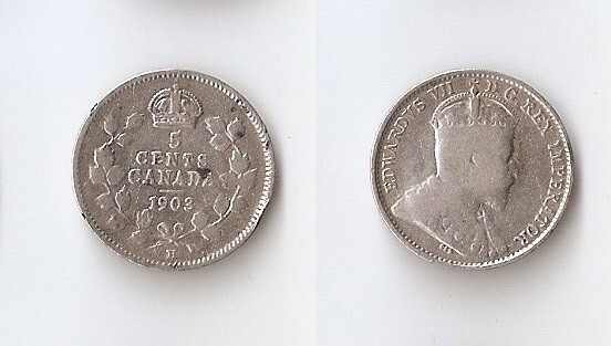 Canada 5 cents 1903H Edward VII