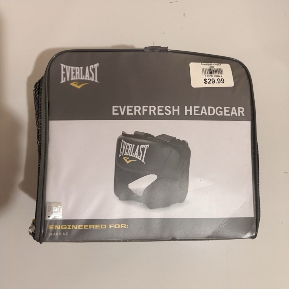 Everlast Everfresh Training Headgear Black Boxing MMA Protective