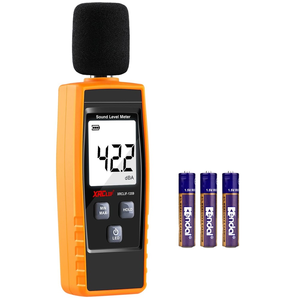 Decibel Meter Sound Level Reader 30-130dB(A), Hand-held Noise Colored A