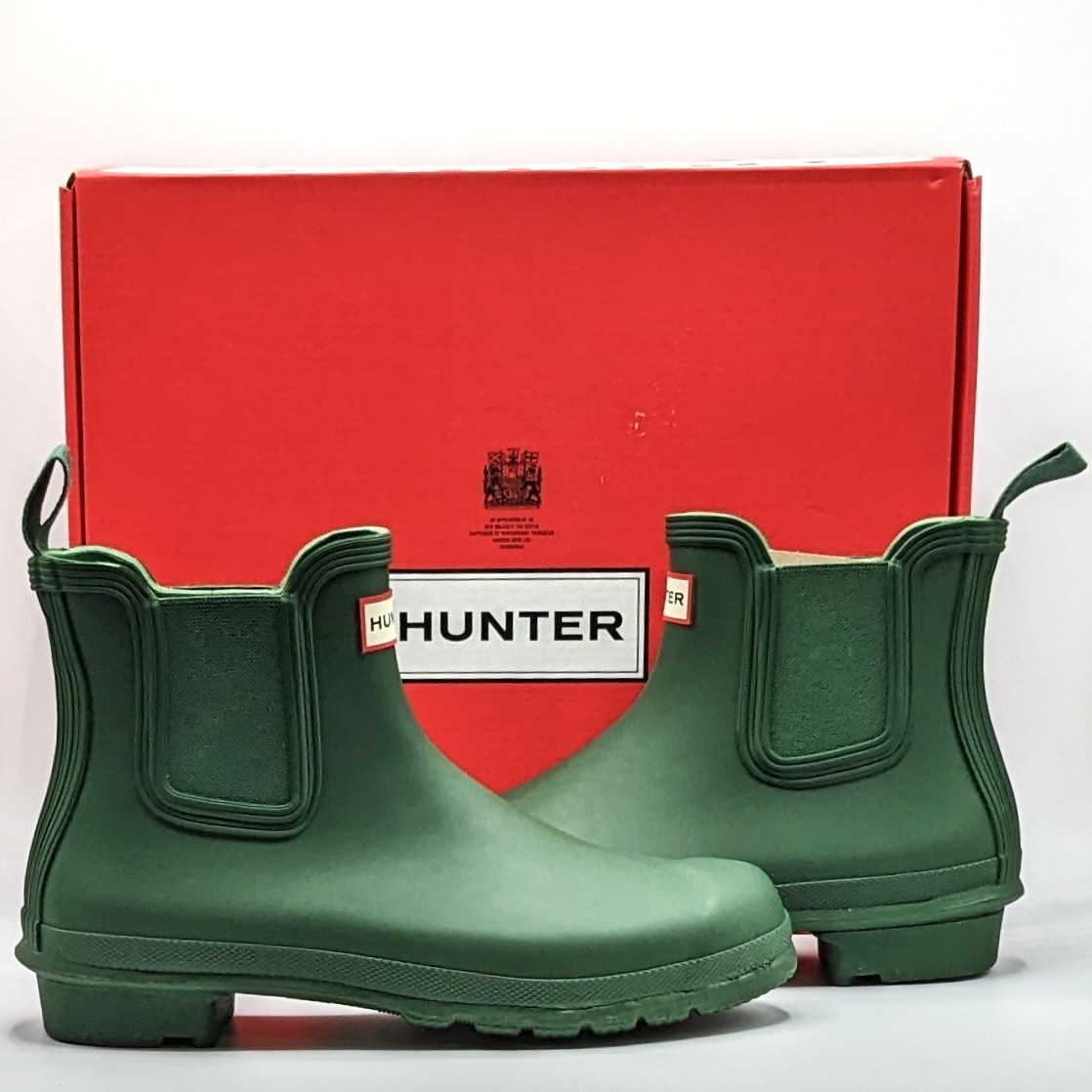 Hunter Original Chelsea Women's Waterproof Rain & Farm Boots (Hunter Green) NEW