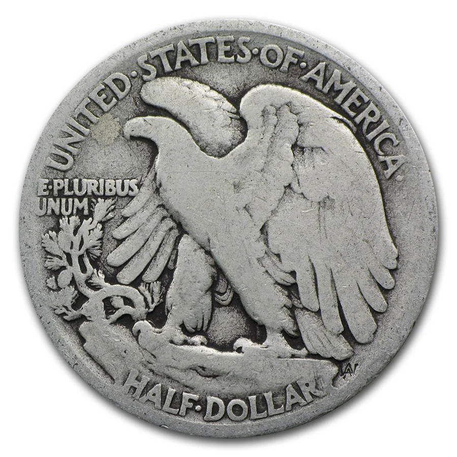 1916-D Obverse Walking Liberty Half (G)