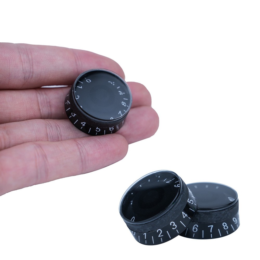4 Pcs Control Speed Knobs Black Electric Guitar bass Volume Tone Control Knobs