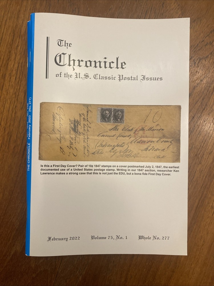 The Chronicle of US Classic Postal Issues 2023 Full year