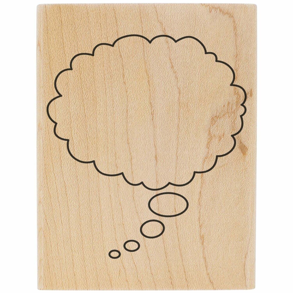 Large Right Thought Cloud Art Rubber Stamp