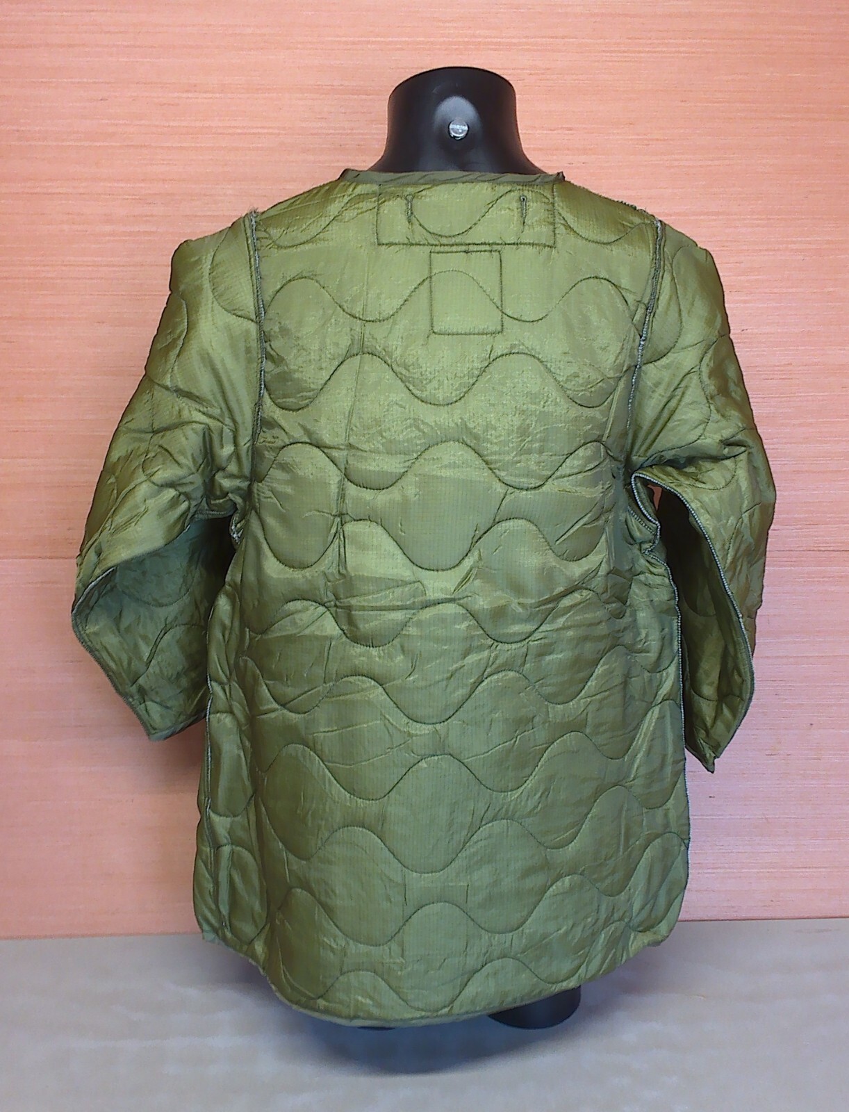 Vintage Gulf War Era USGI Green Quilted Desert Night Camo Parka Liner Sz Medium