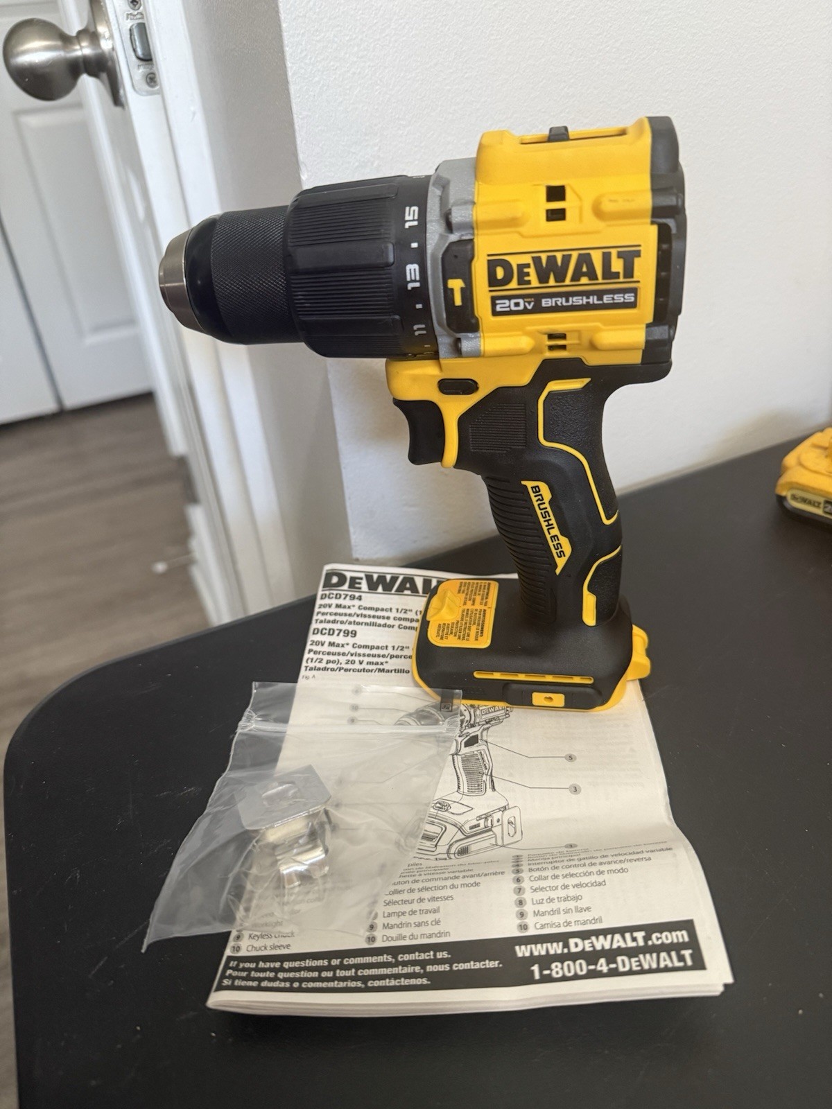 Geniune DeWalt DCD799B ATOMIC  20V MAX Brushless Cordless 1/2 in. Hammer Drill