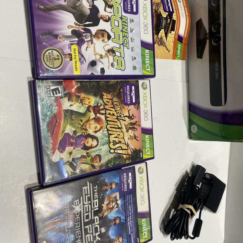 Microsoft Xbox 360 Kinect Motion Sensor Bundle, Tested And Working