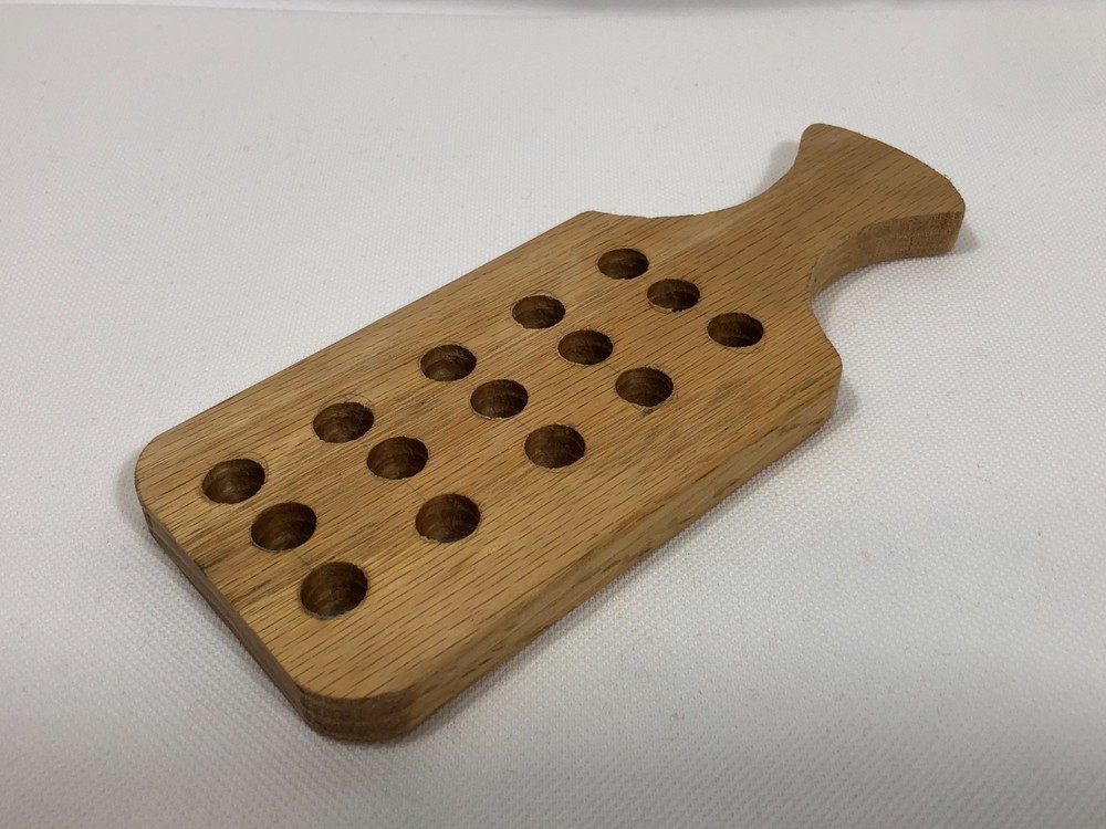 HANDMADE MUZZLELOADER ROUND BALL LOADING BLOCK ~ .45 CAL, 15 ROUNDS ~ VGC