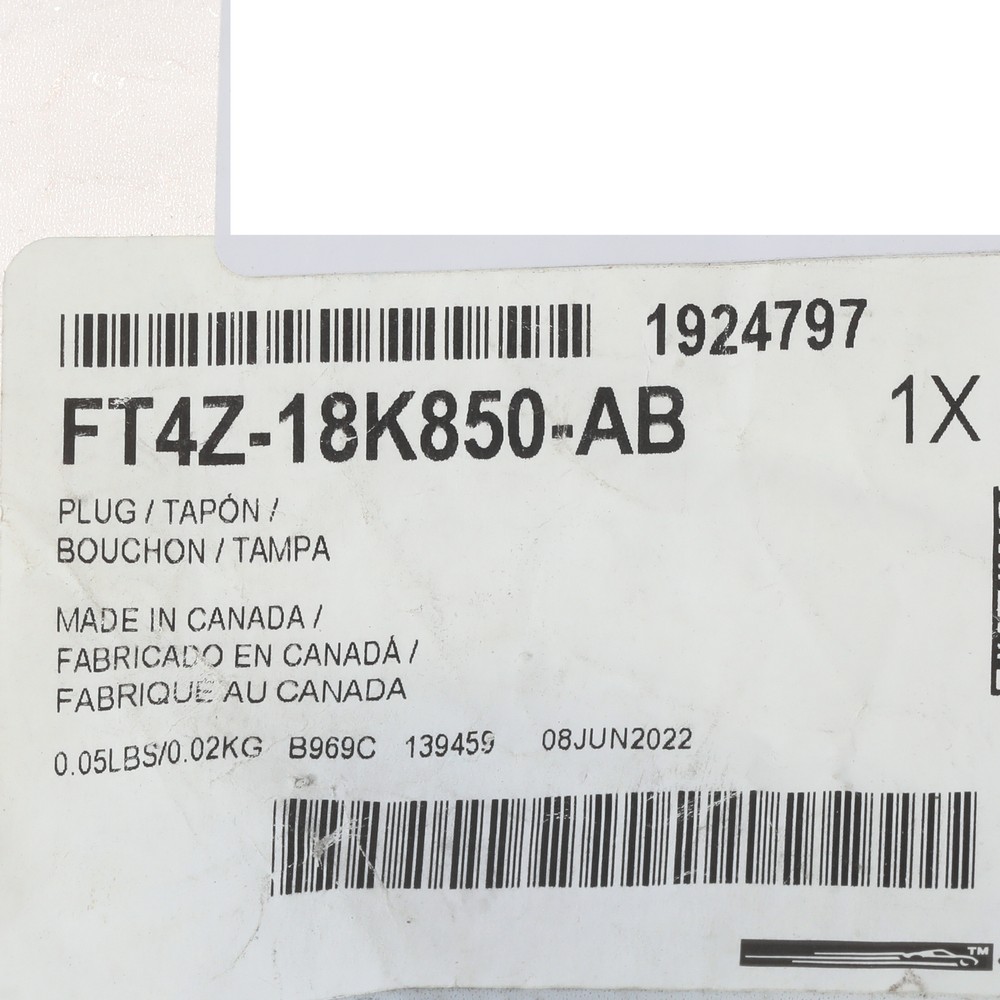 Genuine Ford Plug FT4Z-18K850-AB