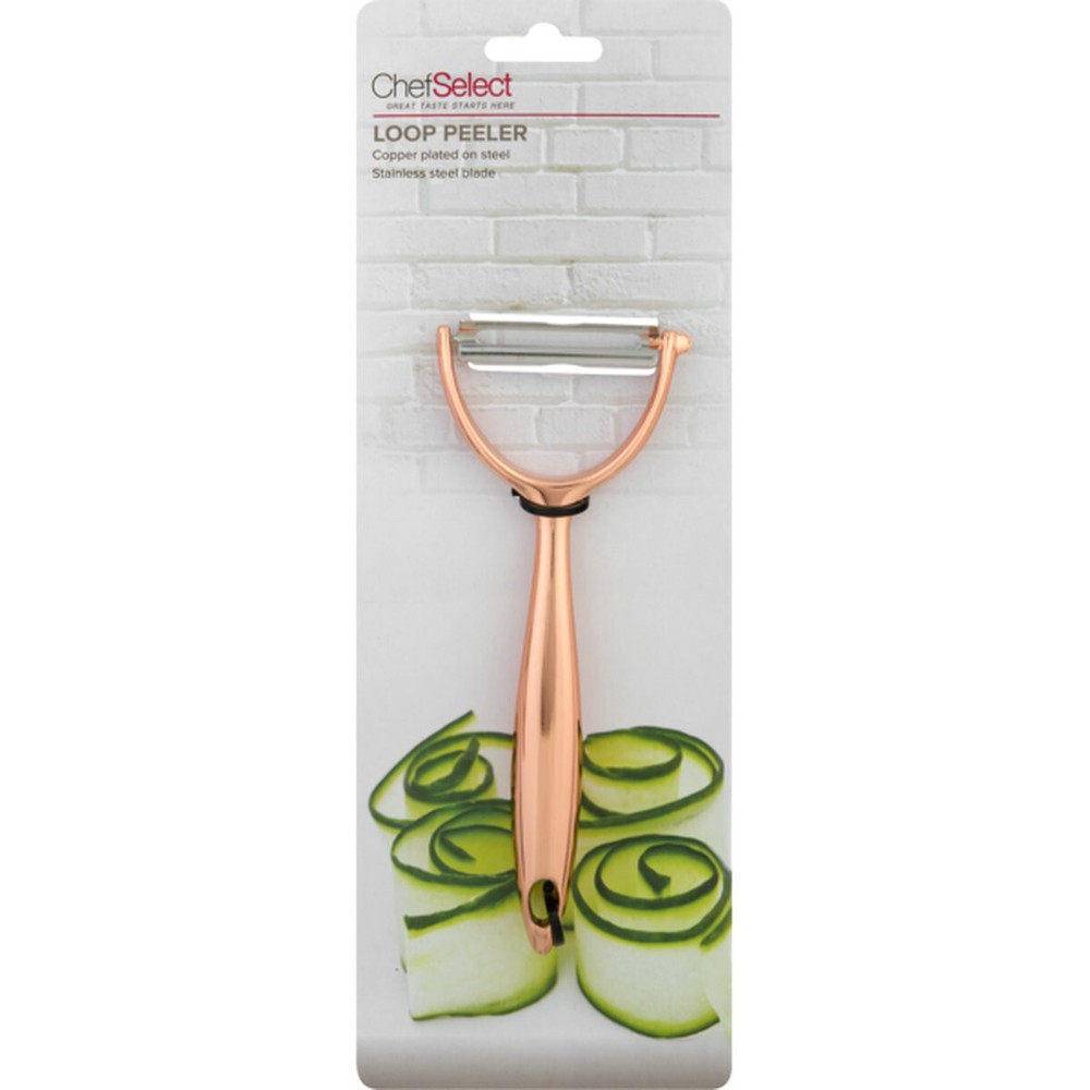 Chef Select Super-Sharp Y-shaped Vegetable Peeler, Copper-plated, Hole for hang