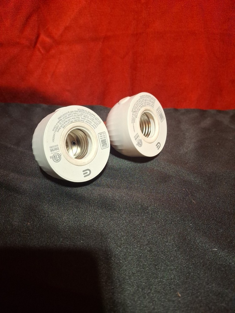 Two Smart Light Bulb Adapters Wi-Fi Home Security Lighting
