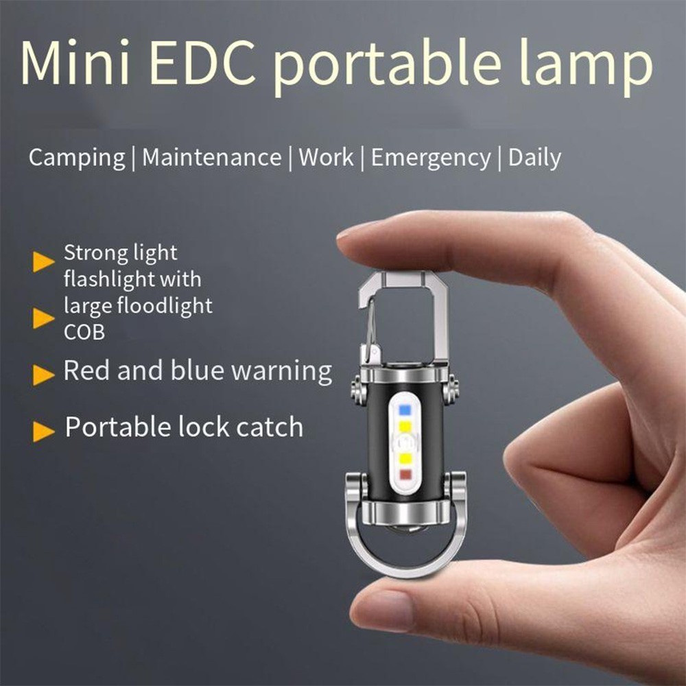Lightweight Waterproof Mini Flashlight Keychain with Six Lighting Modes