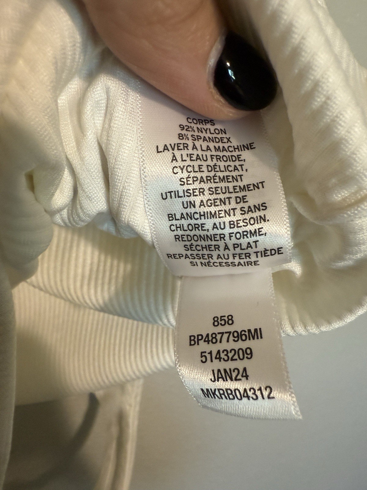 BP. Nordstrom Butter Tank Ribbed Bodysuit in Ivory Tofu Womens Size XS NWT