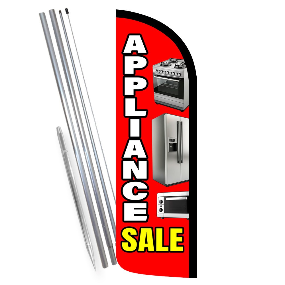 Appliance Sale Premium Windless Feather Flag Bundle (Complete Kit) OR Optional R