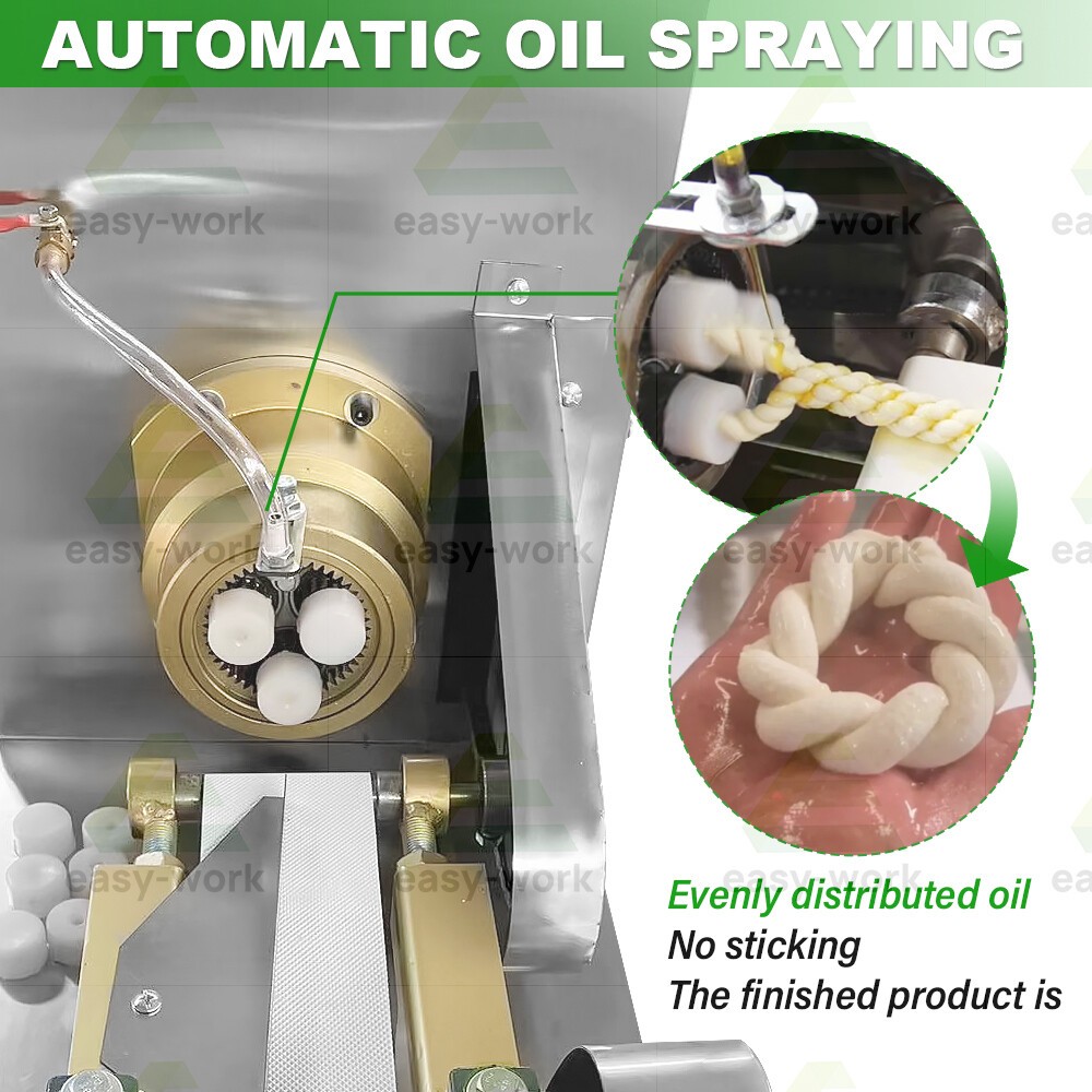 Automatic Extruder Fried Dough Twist Machine Bread Twisting Stick Rolling Cut