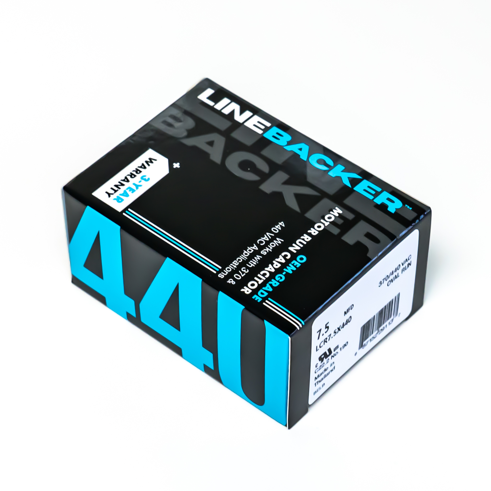 Supco Capacitor Oval Run 7.5 uf mfd 370/440 Volts for HVAC Motors