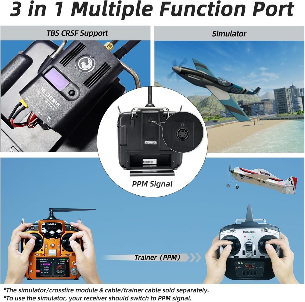 User-Friendly 12 Channel RC Transmitter with Telemetry for Airplanes & Boats=