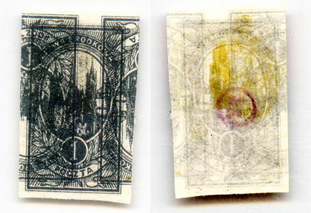 Central Lithuania 1921 SC 35 mint imperf double print. rtb6372