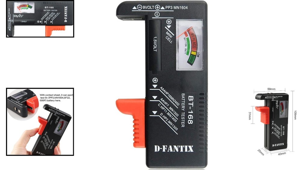 Battery Checker Model BT-168 - Quick Status Indicator for All Battery Types