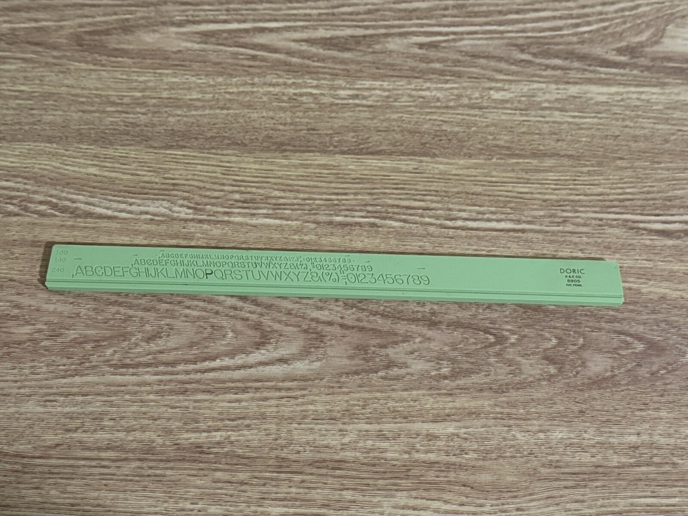 K&E KEUFFEL & ESSER DORIC DRAFTING LETTERING SET MODEL 8905