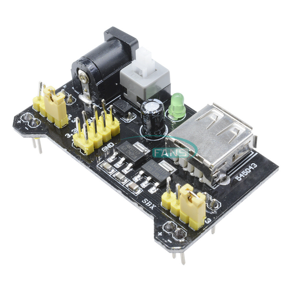 5PCS MB102 Breadboard Power Supply Module For Solderless Bread 3.3V/5V