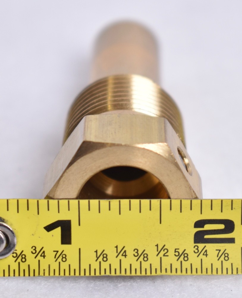 Treice 2" Brass Threaded Thermometer Well 566374