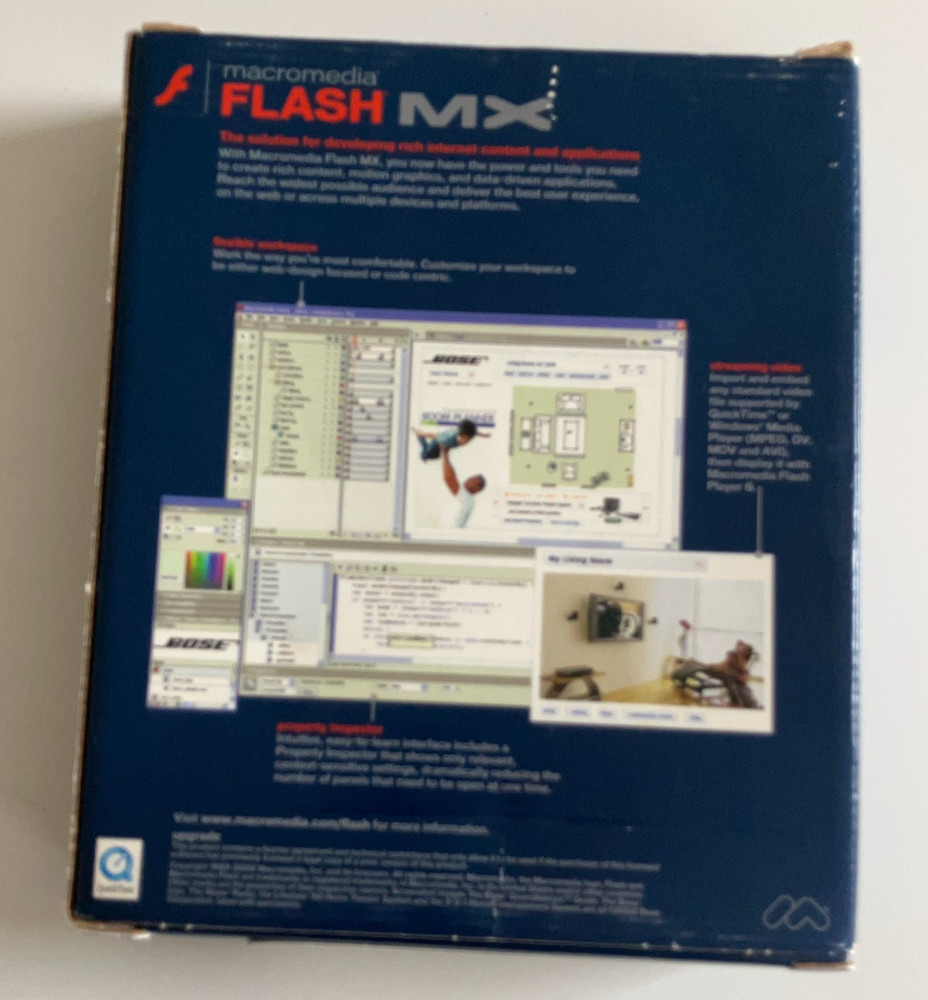2002 Macromedia Flash MX Upgrade for Windows With Serial No. + Box